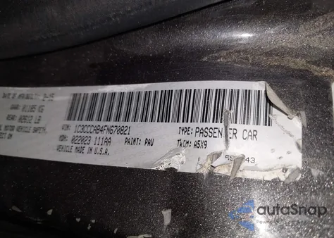 2015 Chrysler 200 Limited из США, поврежденный, VIN 1C3CCCAB4FN670821